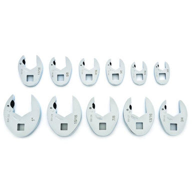 Gearwrench 89118 11 Piece 3/8" Drive Ratcheting Crowfoot SAE Wrench Set