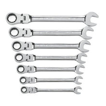 Load image into Gallery viewer, Gearwrench 9700 7 Piece 72-Tooth 12 Point Flex Head Ratcheting Combination SAE Wrench Set