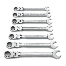 Load image into Gallery viewer, Gearwrench 9900D 7 Piece 72-Tooth 12 Point Flex Head Ratcheting Combination Metric Wrench Set