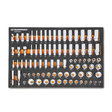 Gearwrench GWMSSKT38SAE 85 Piece 3/8” Drive Master SAE Socket Set in Foam Storage Tray
