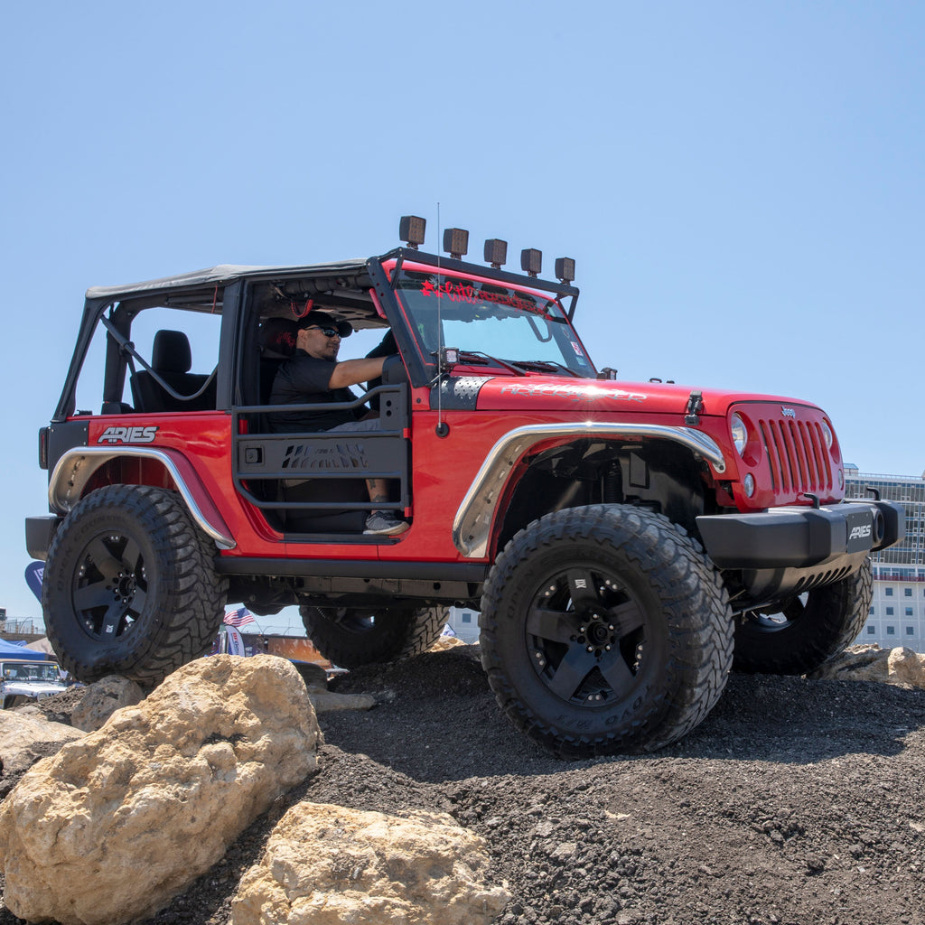 ARIES AR15009 Jeep Wrangler JK Aluminum Front Tube Doors for Select Jeep Wrangler
