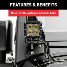 Load image into Gallery viewer, ARIES AR15800 Jeep Wrangler JK Windshield Light Brackets for Select Jeep Wrangler
