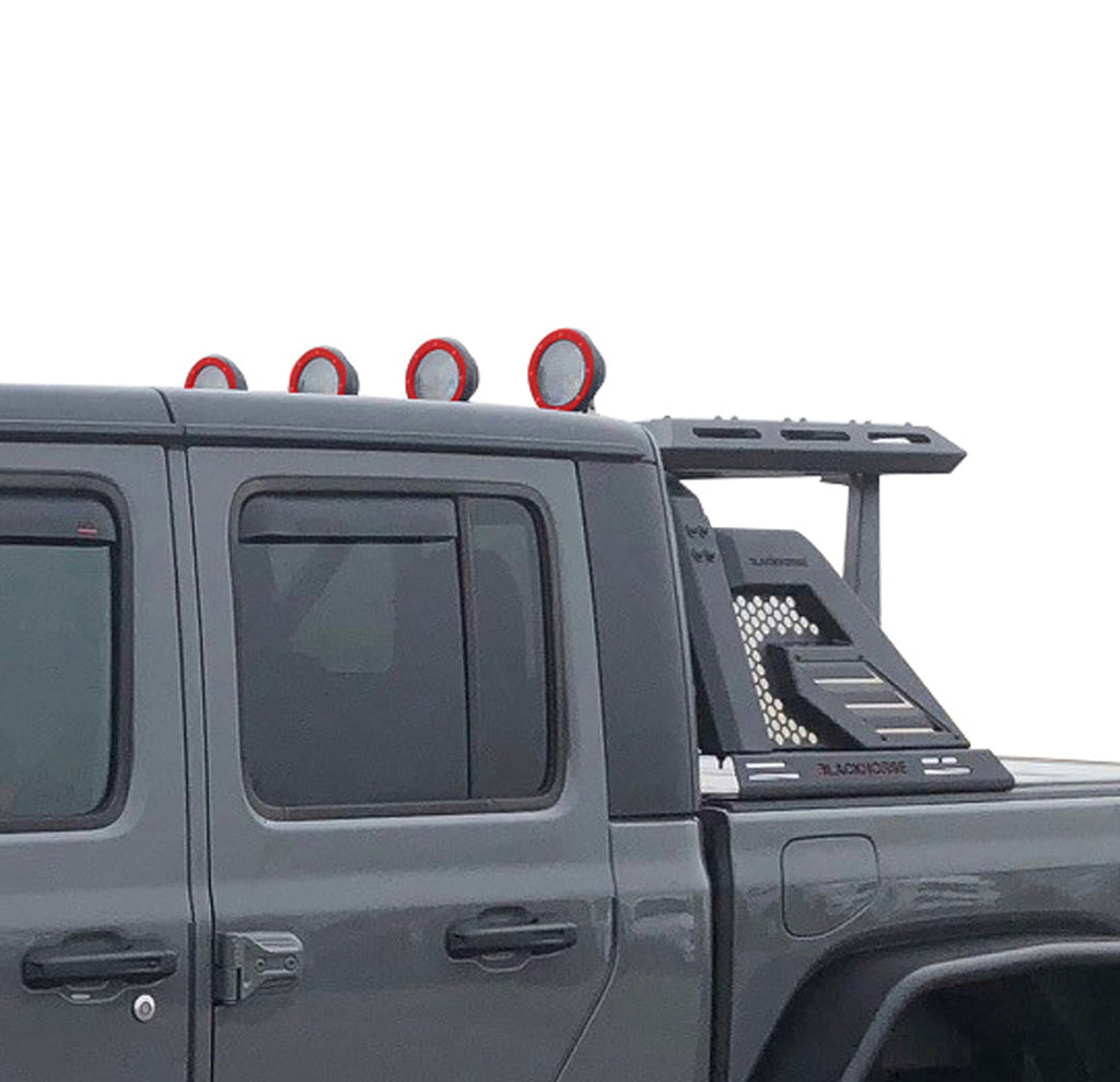 Black Horse Off Road AR2-01BA1-PLFR Armour II Roll Bar W/Basket Kit for Select Chevrolet Silverado 1500, Ford F-150, GMC Sierra 1500, Ram 1500, Toyota Tundra