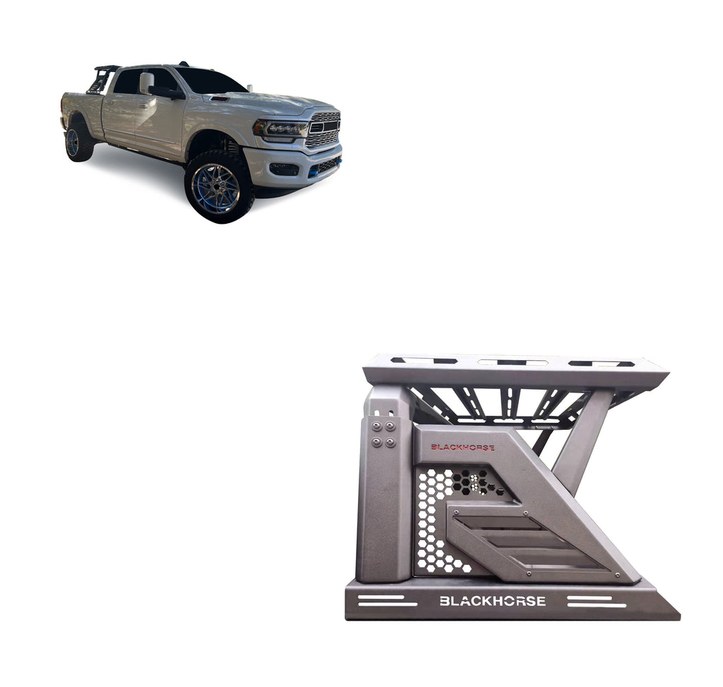 Black Horse Off Road AR2-01BA1 Armour II Roll Bar W/Basket for Select Chevrolet Silverado 1500, Ford F-150, GMC Sierra 1500, Ram 1500, Toyota Tundra