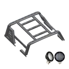 Load image into Gallery viewer, Black Horse Off Road AR2-01BOV1-PLFB Armour II Roll Bar W/ Armour II Overland Kit for Select Chevrolet Silverado 1500, Ford F-150, GMC Sierra 1500, Ram 1500, Toyota Tundra