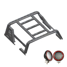 Load image into Gallery viewer, Black Horse Off Road AR2-01BOV1-PLFR Armour II Roll Bar W/ Armour II Overland Kit for Select Chevrolet Silverado 1500, Ford F-150, GMC Sierra 1500, Ram 1500, Toyota Tundra