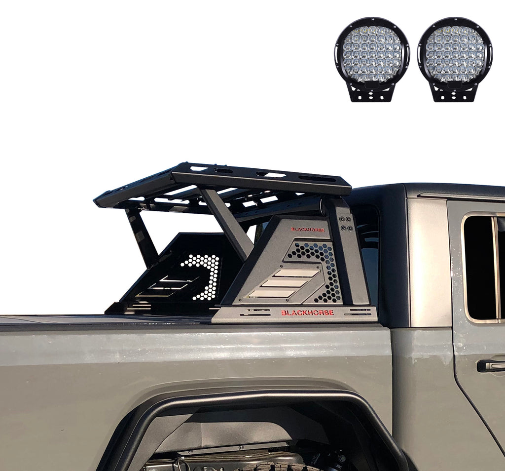 Black Horse Off Road AR2-04BA3-PL69B Armour II Roll Bar W/Basket Kit for Select Chevrolet Colorado, GMC Canyon