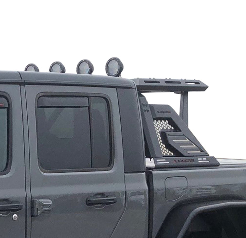 Black Horse Off Road AR2-05BA3-PLFB Armour II Roll Bar W/Basket Kit for Select Nissan Frontier