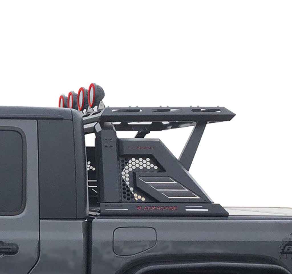 Black Horse Off Road AR2-07BA3-PLFR Armour II Roll Bar W/Basket Kit for Select Ford Ranger