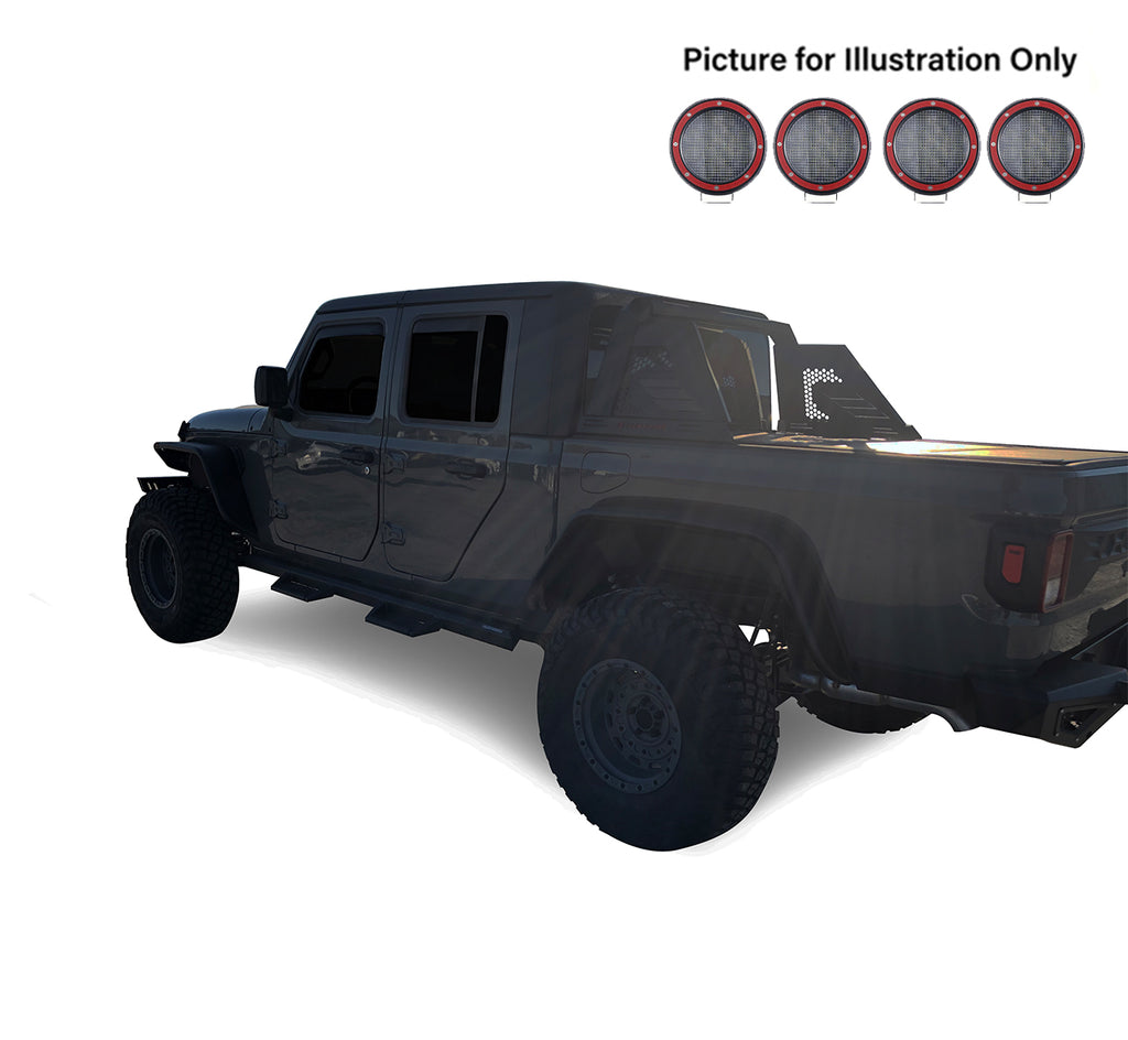 Black Horse Off Road AR2-09B-PLFR Armour II Roll Bar Kit for Select Jeep Gladiator