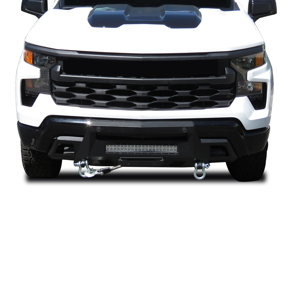 Black Horse Off Road AR3HD06-W12 Armour III Heavy Duty Front Winch Bumper Kit & Winch for Select Chevrolet Silverado