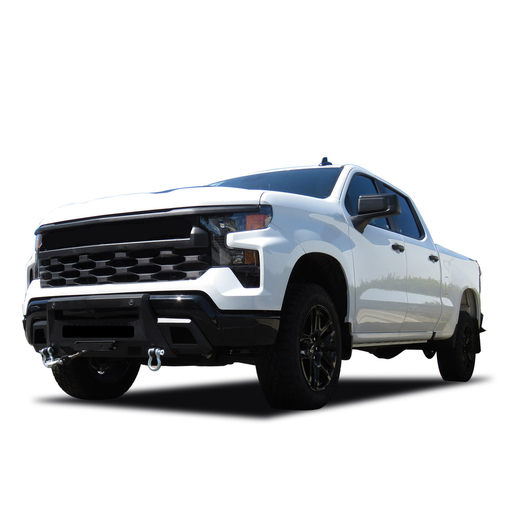 Black Horse Off Road AR3HD06NL-W12 Armour III Heavy Duty Front Winch Bumper With Winch for Select Chevrolet Silverado