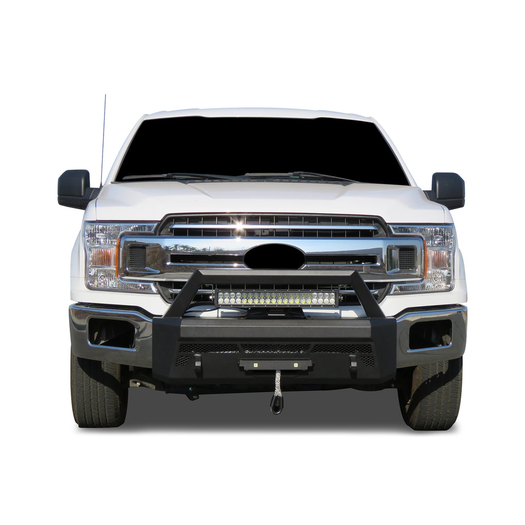 Black Horse Off Road AR3HD41-W12 Armour III Heavy Duty Front Winch Bumper Kit & Winch for Select Ford F-150