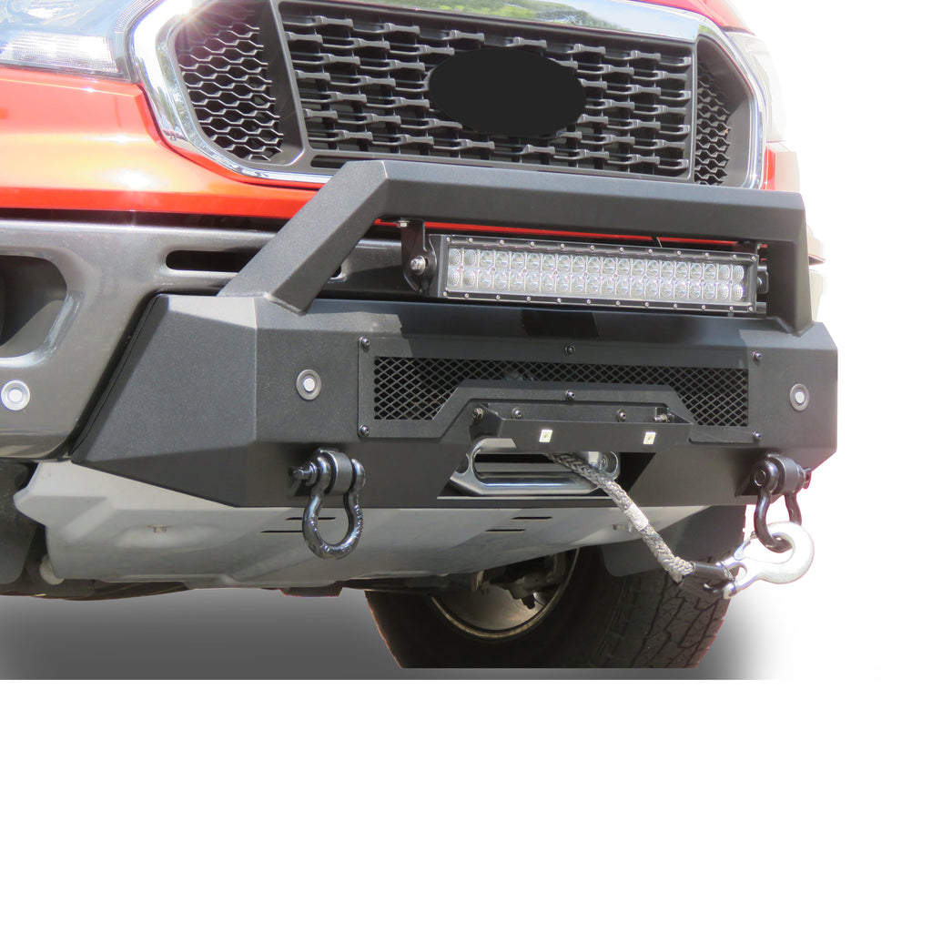 Black Horse Off Road AR3HD43 Armour III Heavy Duty Front Winch Bumper Kit for Select Ford Ranger
