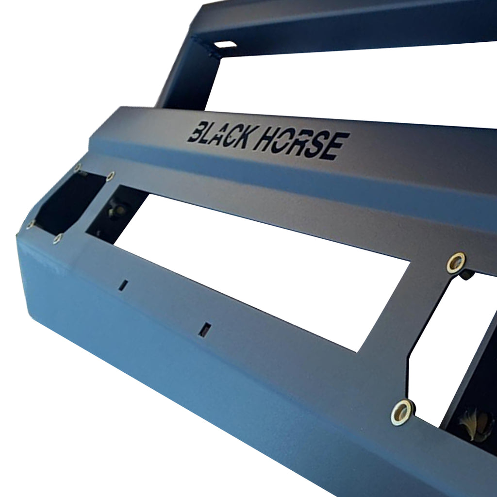 Black Horse Off Road AR3HD61NL-W12 Armour III Heavy Duty Front Winch Bumper With Winch for Select Toyota Tacoma