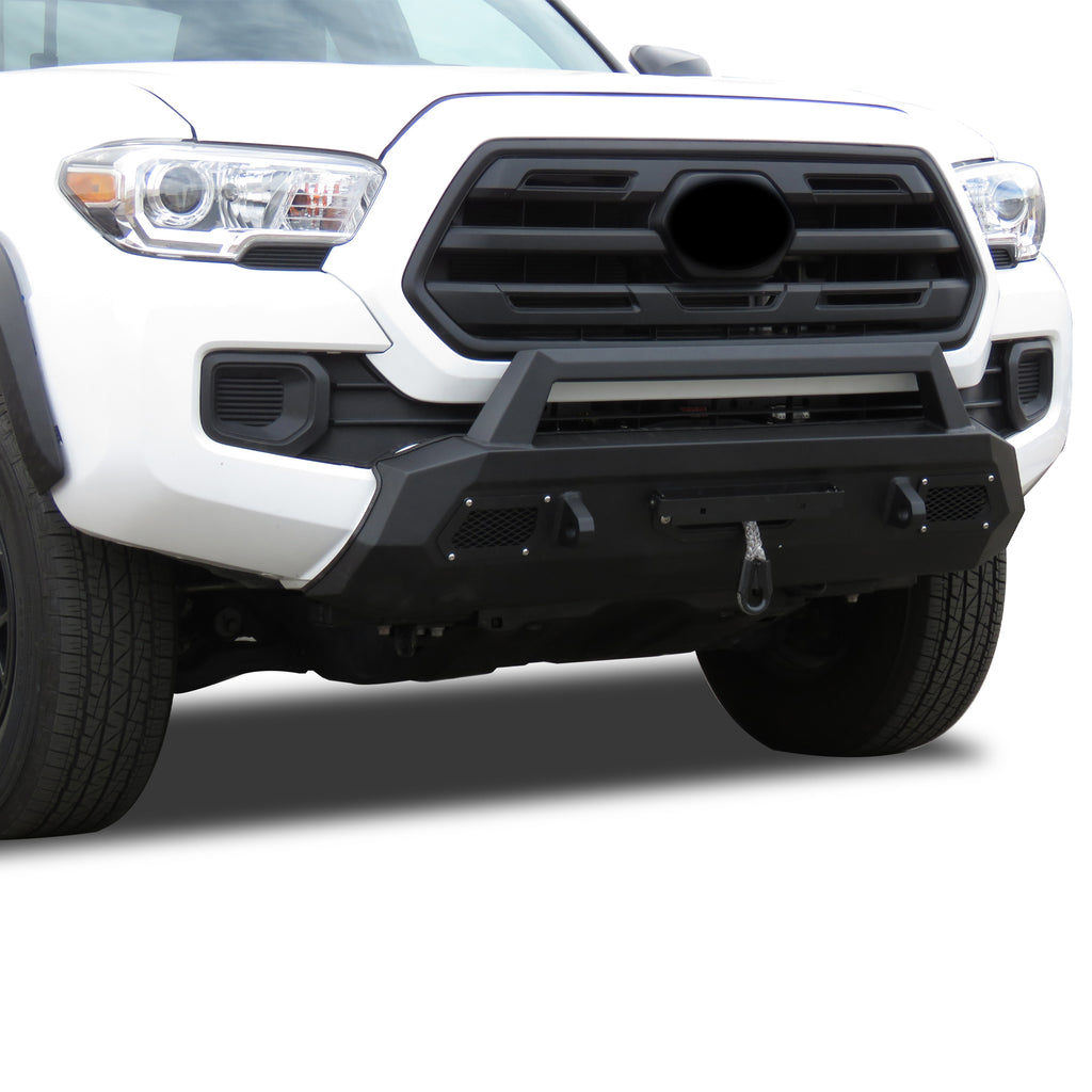 Black Horse Off Road AR3HD62NL-W12 Armour III Heavy Duty Front Winch Bumper With Winch for Select Toyota Tacoma