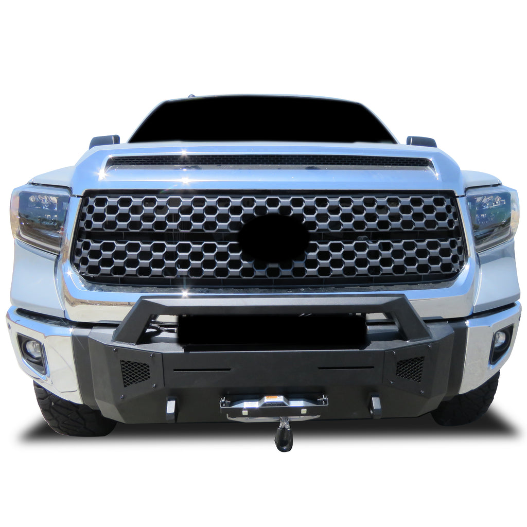 Black Horse Off Road AR3HD63NL-W12 Armour III Heavy Duty Front Winch Bumper With Winch for Select Toyota Tundra