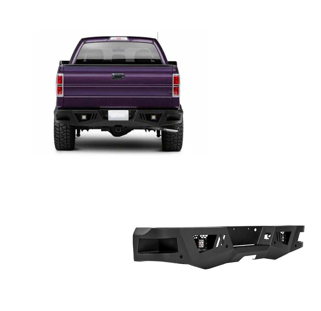 Black Horse Off Road ARB-F106-KIT Armour Heavy Duty Rear Bumper Kit for Select Ford F-150