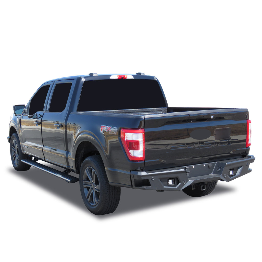 Black Horse Off Road ARB-F121 Armour Heavy Duty Rear Bumper for Select Ford F-150, Ford F-150 Lightning