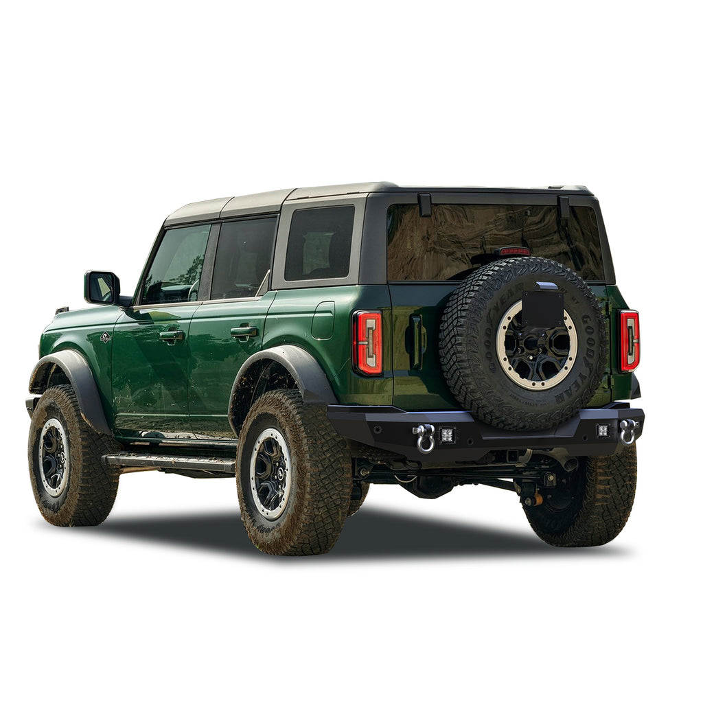 Black Horse Off Road ARB-FB22-KIT Armour Heavy Duty Rear Bumper Kit for Select Ford Bronco