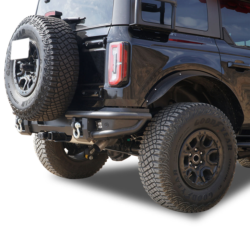 Black Horse Off Road ARB-FB22T-KIT Armour Tubular Heavy Duty Rear Bumper Kit for Select Ford Bronco