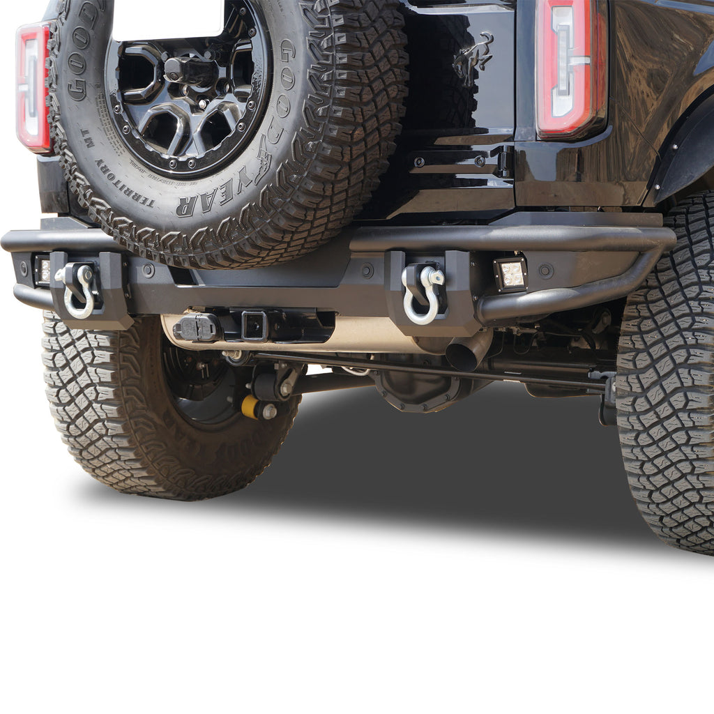 Black Horse Off Road ARB-FB22T-KIT Armour Tubular Heavy Duty Rear Bumper Kit for Select Ford Bronco