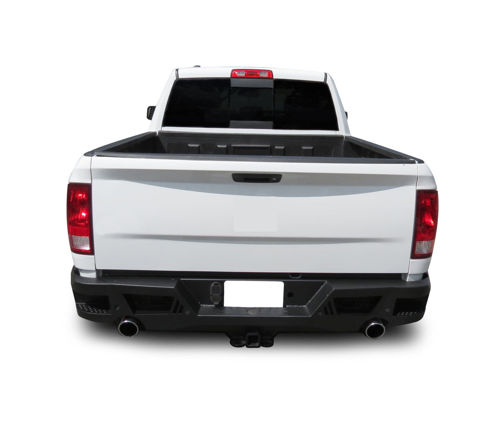 Black Horse Off Road ARB-RA20 Armour Heavy Duty Rear Bumper for Select Dodge Ram 1500, Dodge Ram 2500, Dodge Ram 3500, Ram 1500, Ram Classic, Ram 2500, Ram