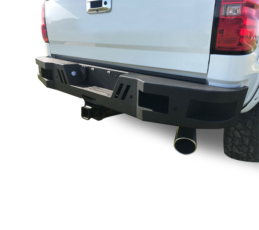 Black Horse Off Road ARB-SI25-11 Armour Super Heavy Duty Rear Bumper for Select Chevrolet Silverado HD, Chevrolet Silverado HD, GMC Sierra HD, GMC Sierra HD