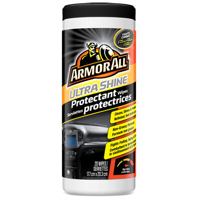 Armor All 10233B Ultra Shine Car Protectant Wipes (20 Count)