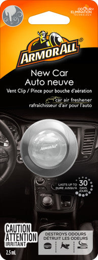 Armor All 18753 Vent Air Freshener (New Car Scent, 1 Pack)