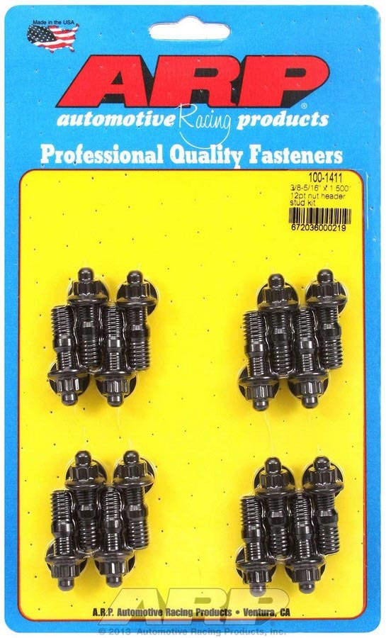 ARP 100-1411 Header Stud Kit - 12pt. 3/8 x 1.500 OAL (16)