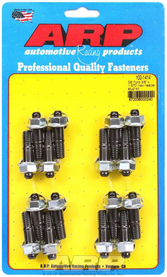 ARP 100-1414 Header Stud Kit - 6pt. 3/8 x 1.670 OAL (16)