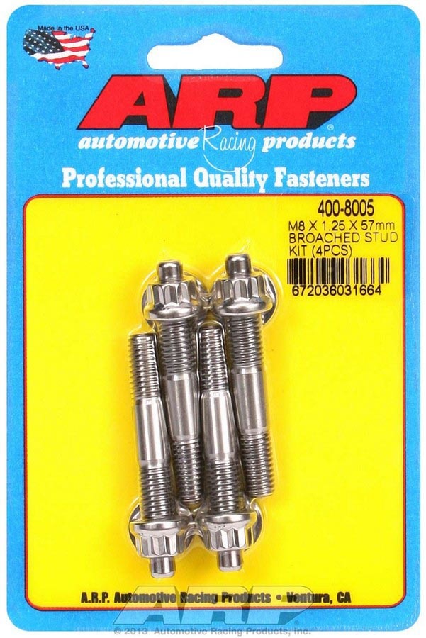 ARP 400-8005 S/S Stud Kit - (4) M8 x 1.25in x  57mm