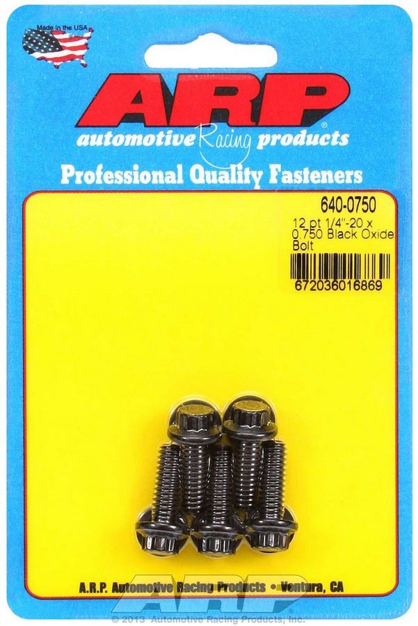 ARP 640-0750 Bolt Kit - 12pt. (5) 1/4-20 x .750