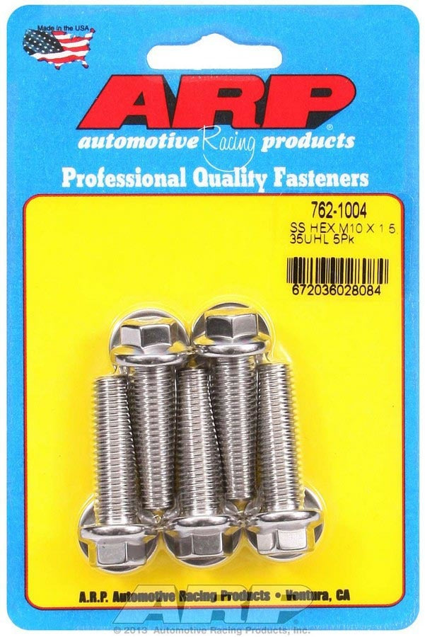 ARP 762-1004 S/S Bolt Kit - 6pt. (5) 10mm x 1.5 x 35mm