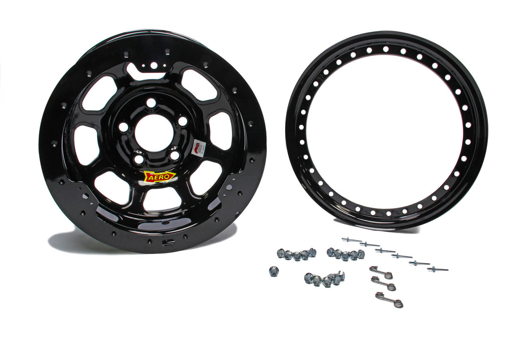 AERO RACE WHEELS 33-174220B 13x7 2in. 4.25 Black Beadlock