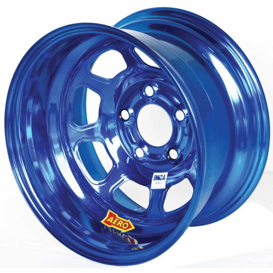 AERO RACE WHEELS 52-984730BLU 15x8 3in 4.75 Blue Chrome