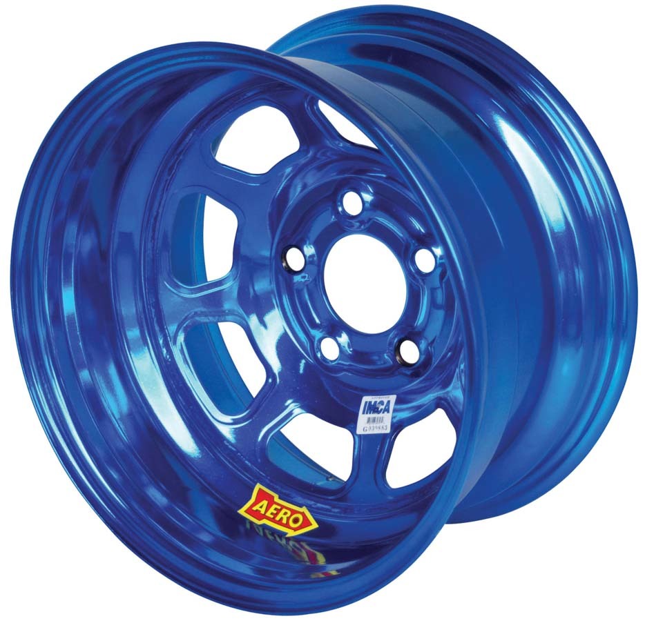 AERO RACE WHEELS 52-985030BLU 15x8 3in 5.00 Blue Chrome