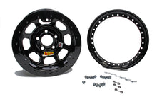 Load image into Gallery viewer, AERO RACE WHEELS 53-185020B 15x8 2in 5.00 Black w/ Black Ring