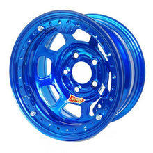 Load image into Gallery viewer, AERO RACE WHEELS 53-985040BLU 15x8 4in 5.00 Blue Chrome Beadlock Wheel