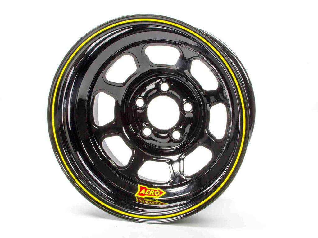 AERO RACE WHEELS 56-185020 15x8 2in 5.00 Black Spun Extreme Bead