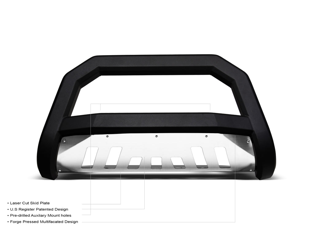 Armordillo 7178120 2007-2018 GMC Sierra 1500 AR Bull Bar - Matte Black W/Alum. Skid Plate for Select GMC Sierra 1500, GMC Sierra Limited
