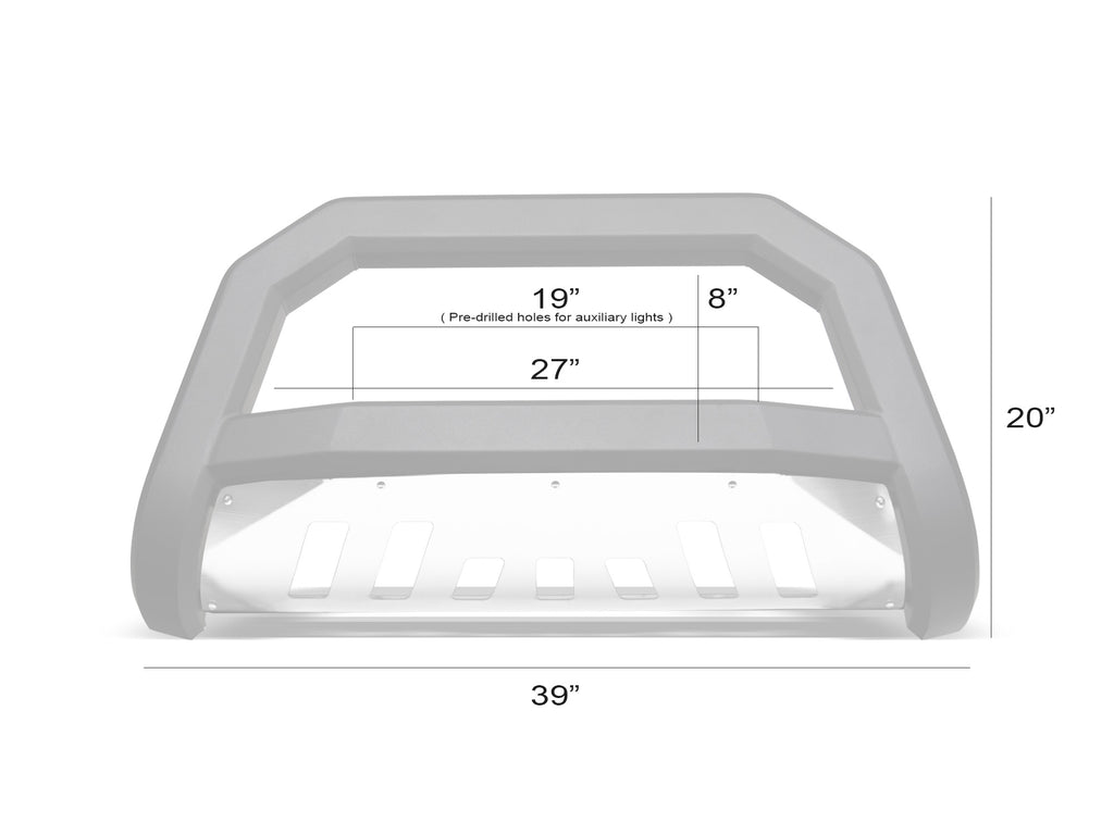 Armordillo 7174481 Armordillo 1999-2006 Toyota Tundra AR Bull Bar - Matte Black W/Alum. Skid Plate for Select Toyota Tundra