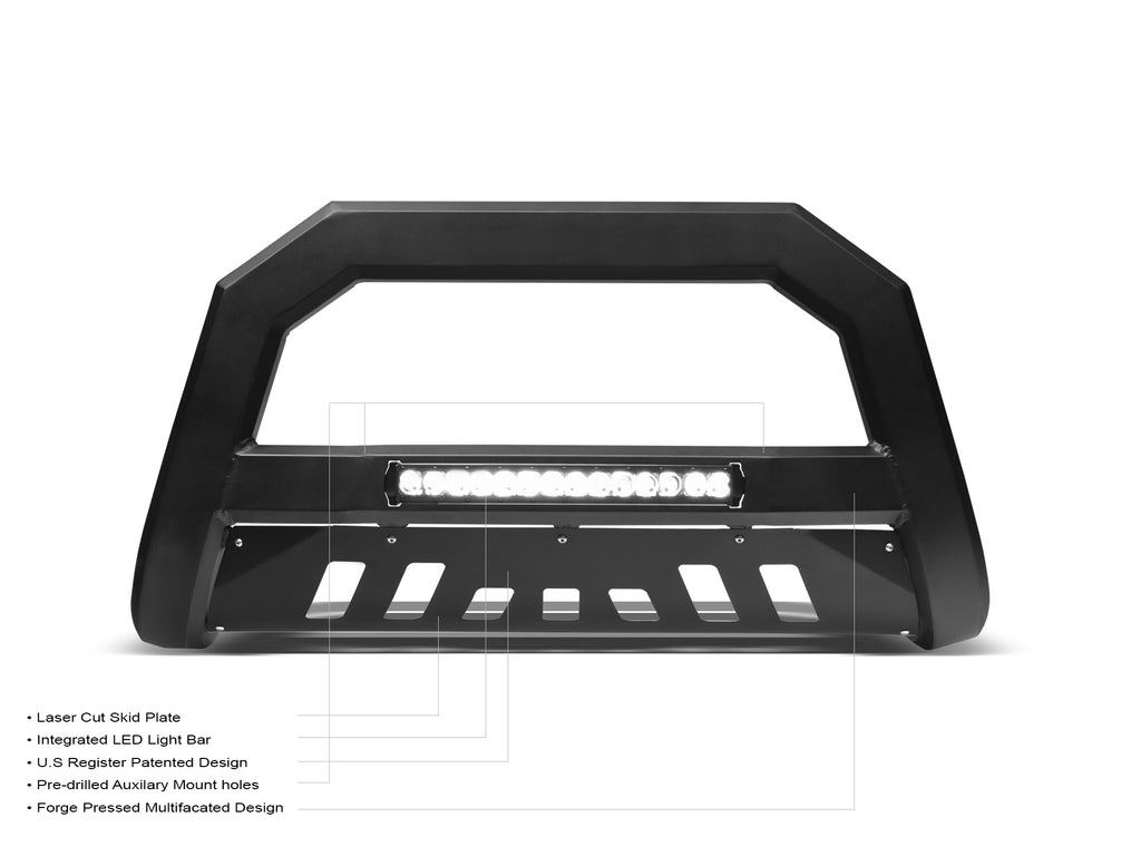 Armordillo 7179103 Armordillo 2004-2010 Dodge Durango AR Bull Bar w/LED - Matte Black for Select Dodge Durango
