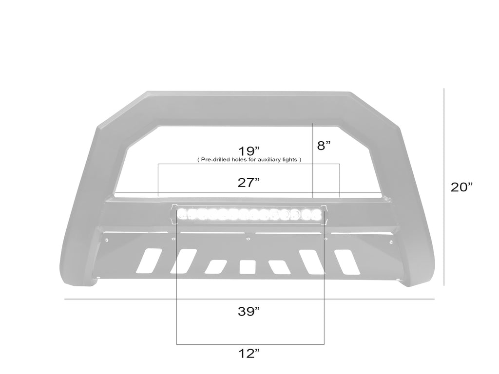 Armordillo 7179196 Matte Black AR Series Bull Bar for Select Mazda Tribute
