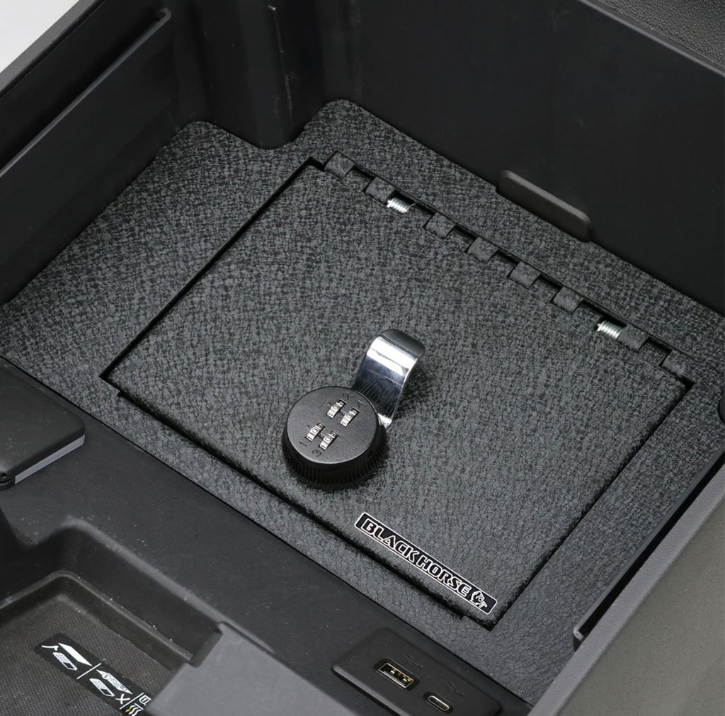 Black Horse Off Road ASGM02 Center Console Safe for Select Chevrolet Silverado 1500, GMC Sierra
