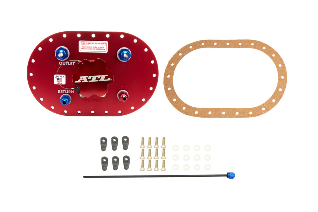 ATL FUEL CELLS TF600-8 Fill Plate Alum. w/Flap Valve  -8an Fittings