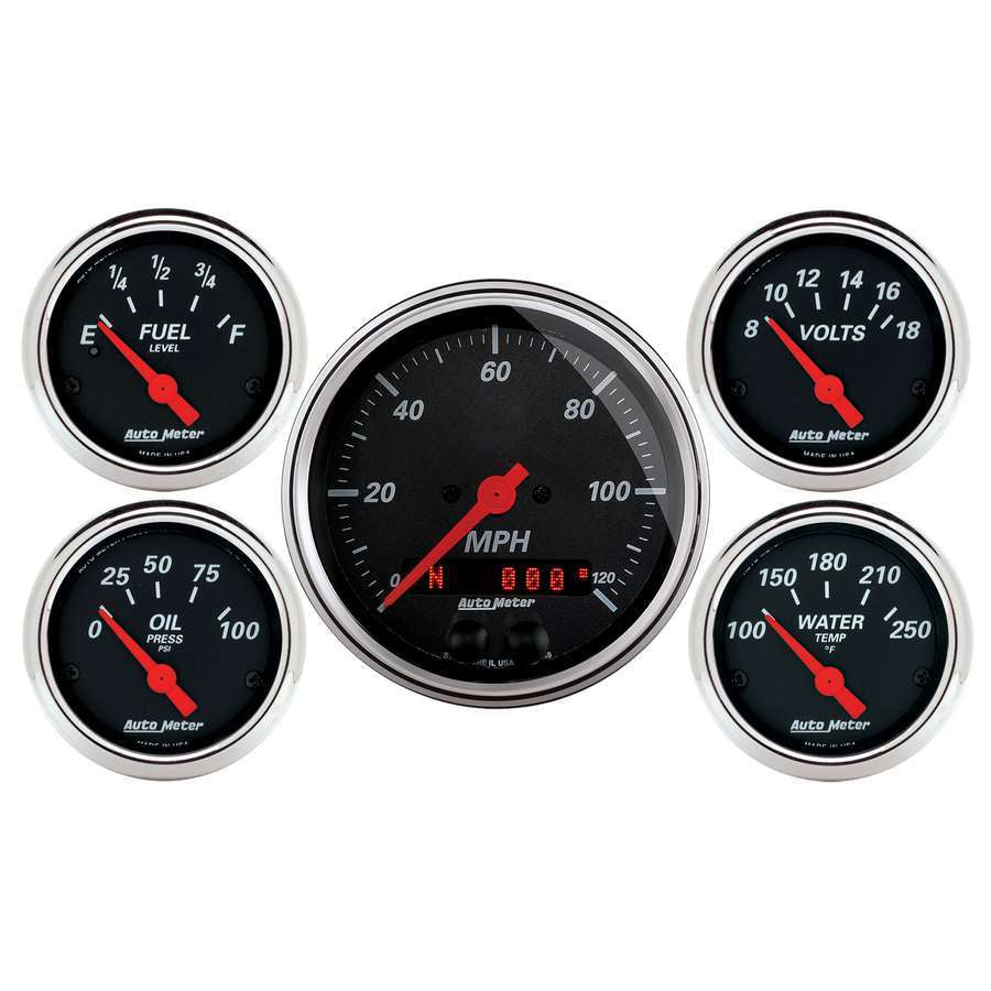 AUTOMETER 1450 Designer Black Gauge Kit w/GPS Speedo