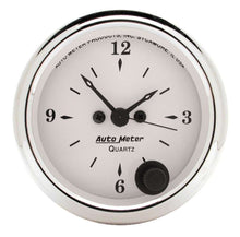 Load image into Gallery viewer, AUTOMETER 1686 Old Tyme White 2 1/16in Quartz Clock