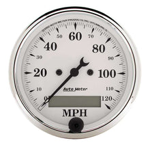 Load image into Gallery viewer, AUTOMETER 1688 Old Tyme White 3 1/8in 120MPH Elec. Speedo